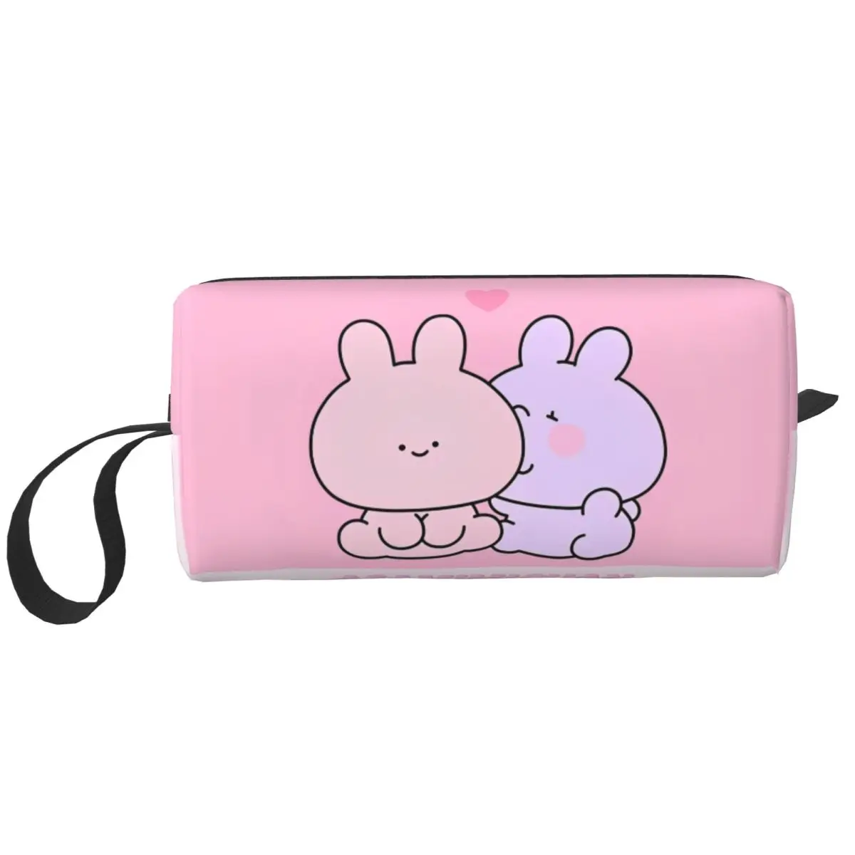 Asamimichaan Asleep Cartoon Makeup Bag Large Cosmetic Bag Men Women Kawaii Asamimi Toiletry Bags Storage Pouch Bag