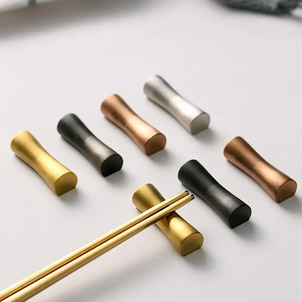 

Chopstick Rest Solid 304 Stainless Steel Thick Forged Non-Slip Holder with Smooth Polished Surface Dual Groove Design Chopsticks
