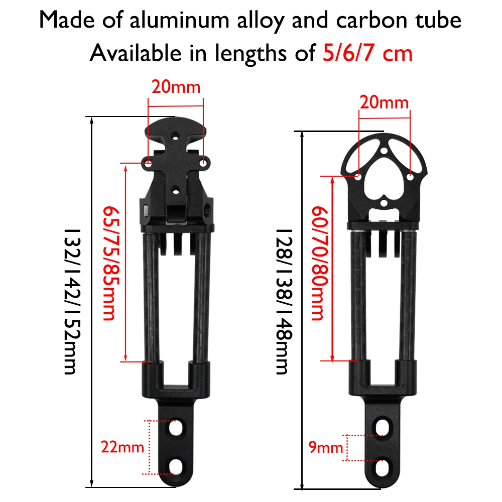 S5 Carbon Tube Mount 5/6/7cm For S5 Aolly Clamp Road Bike Action Camera Flashlight Holder Compatible Garmin/Wahoo/bryton/Gps view 3