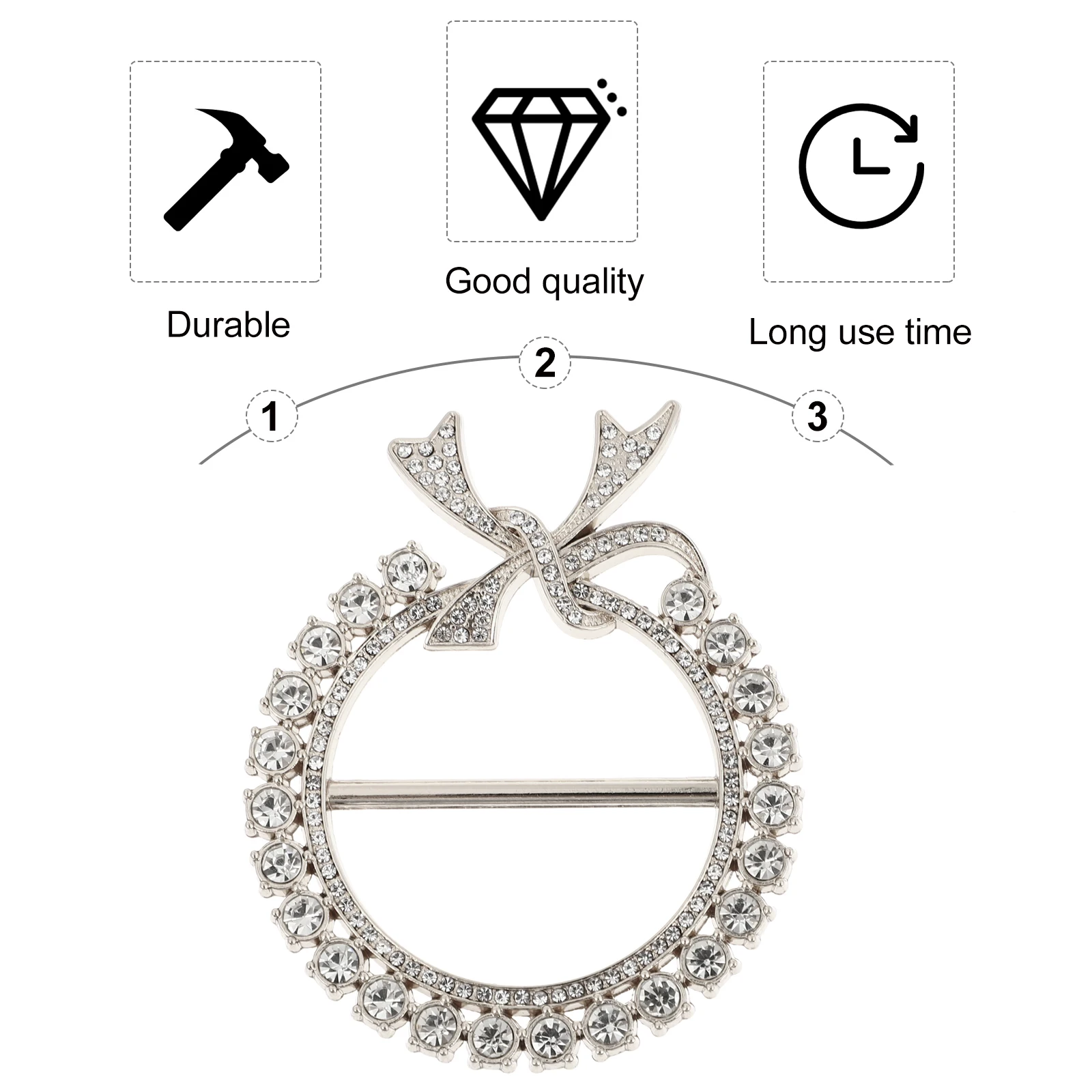 

2 pcs Metal Shirt Clip Ring All-Match Scarf Buckle For T Shirts Vests Blouses Dressing Accessory Scarf Clasp Shawl Ring T-Shirt