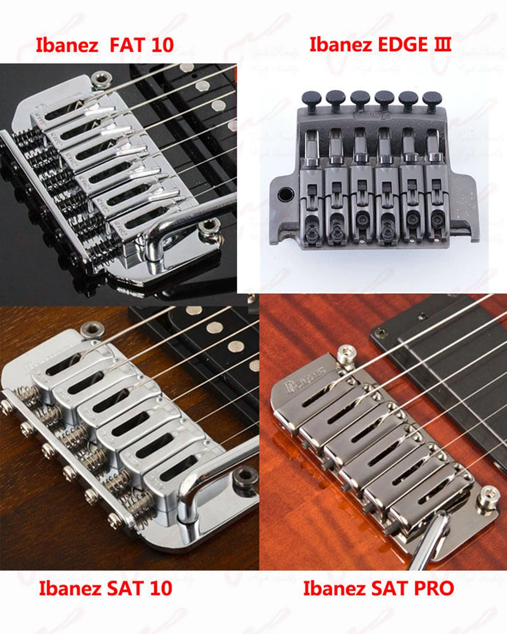 1 Piece Electric Guitar Tremolo System Bridge Arm For IBZ EDGE III /  SAT Pro II / FAT 10 Black/Chrome Silver Guitar Parts