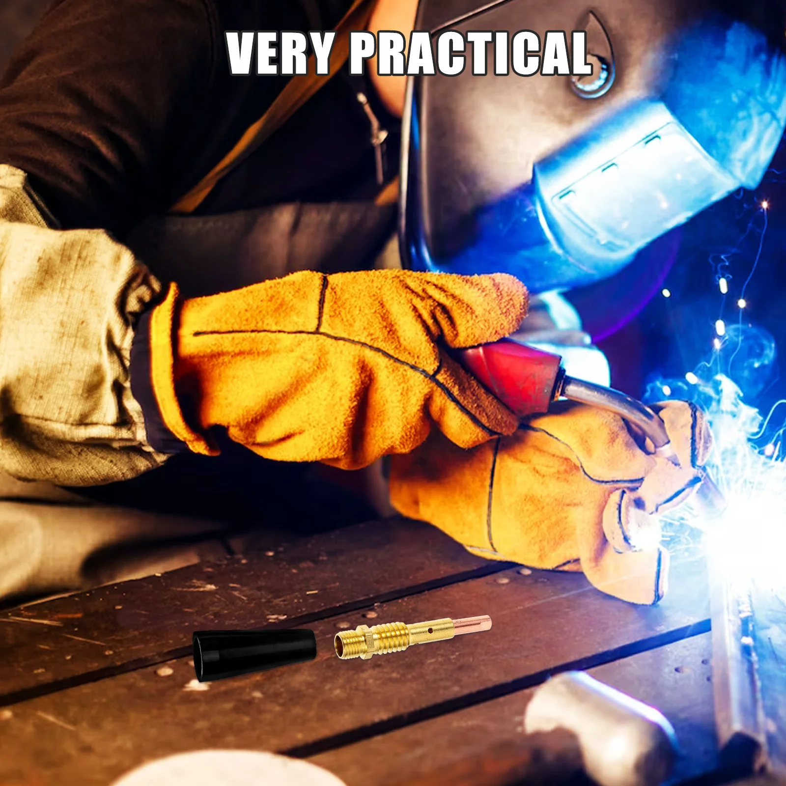 

24 pcs Electric Machine Cover Tips Copper Replaceable Welder Nozzles For Mig Welding Machine Durable Indoor Welding Parts Kit