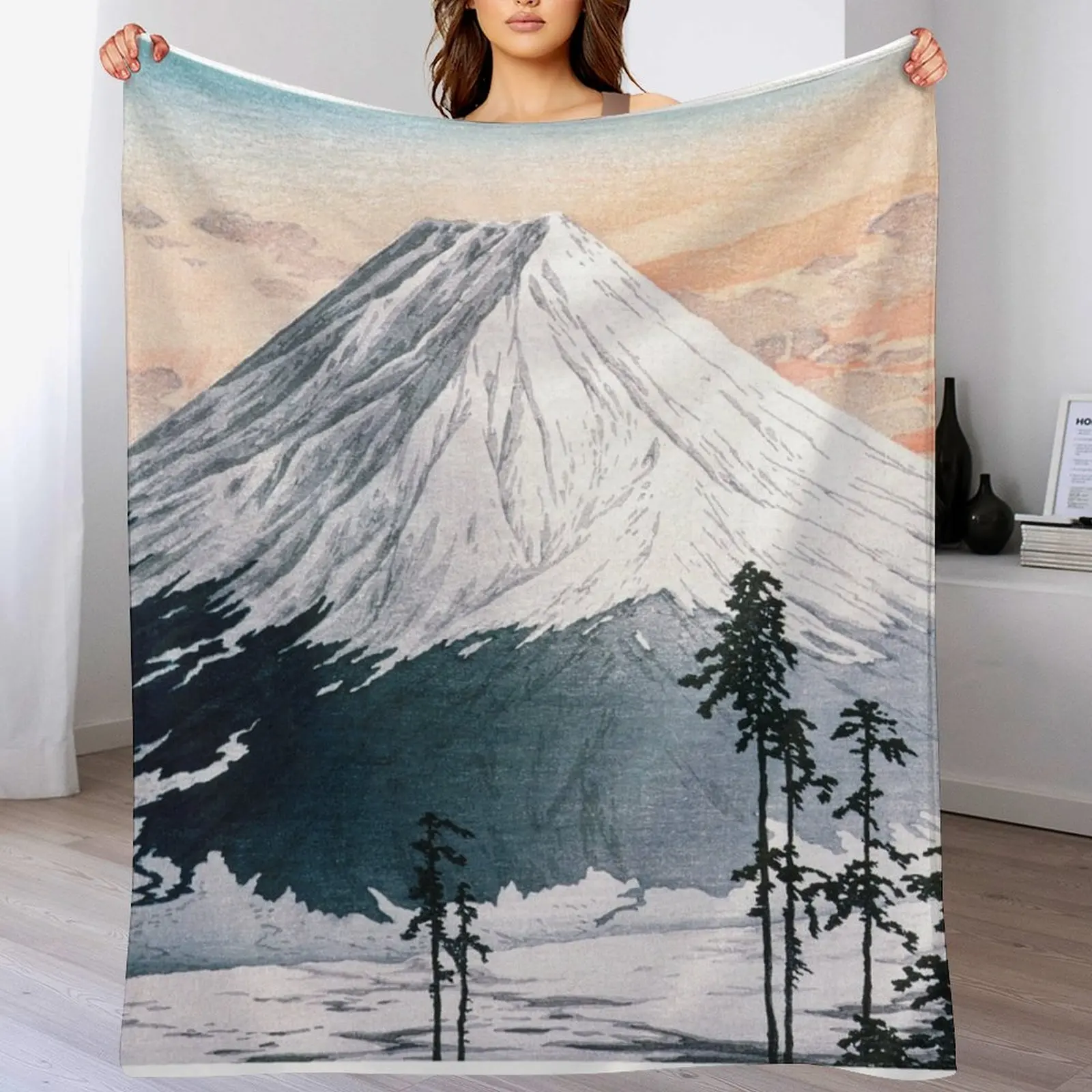

Mt Fuji Painting Artwork Throw Blanket Beach Sofa cosplay anime Bed Fashionable Blankets