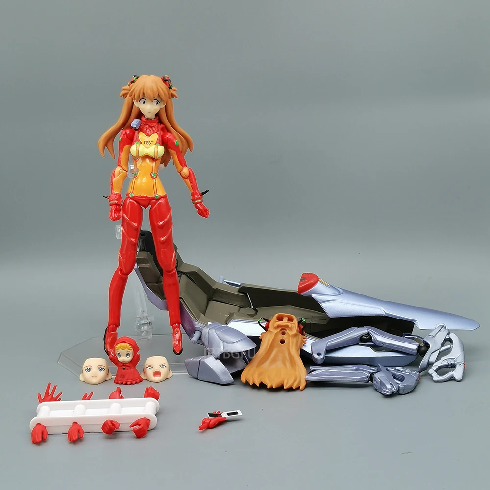 Figma 084 Asuka Langley Shikinami: Test Plugsuit ver.Evangelion: 2.0 You Can Anime PVC Action Figure Toy Game Figures Model Doll