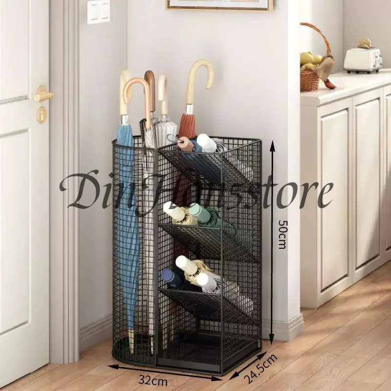 Door storage rack Household and commercial lobby umbrella bucket placement rack Drain into the home umbrella rack