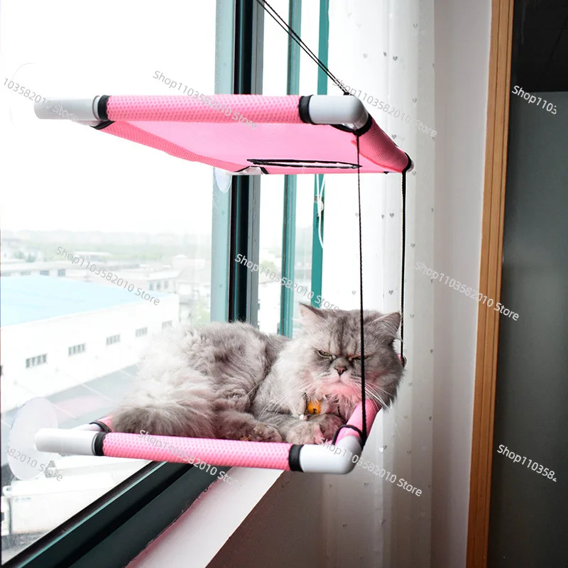 

Double Suction Cup Cat Hammock - Eco-Friendly Cloth Bed with Solid Pattern