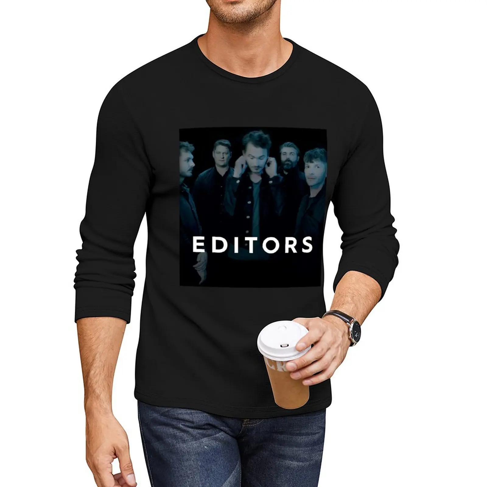 

Five Man Editors The Music Band Tour Essential Long T-Shirt shirts graphic tees t shirt men