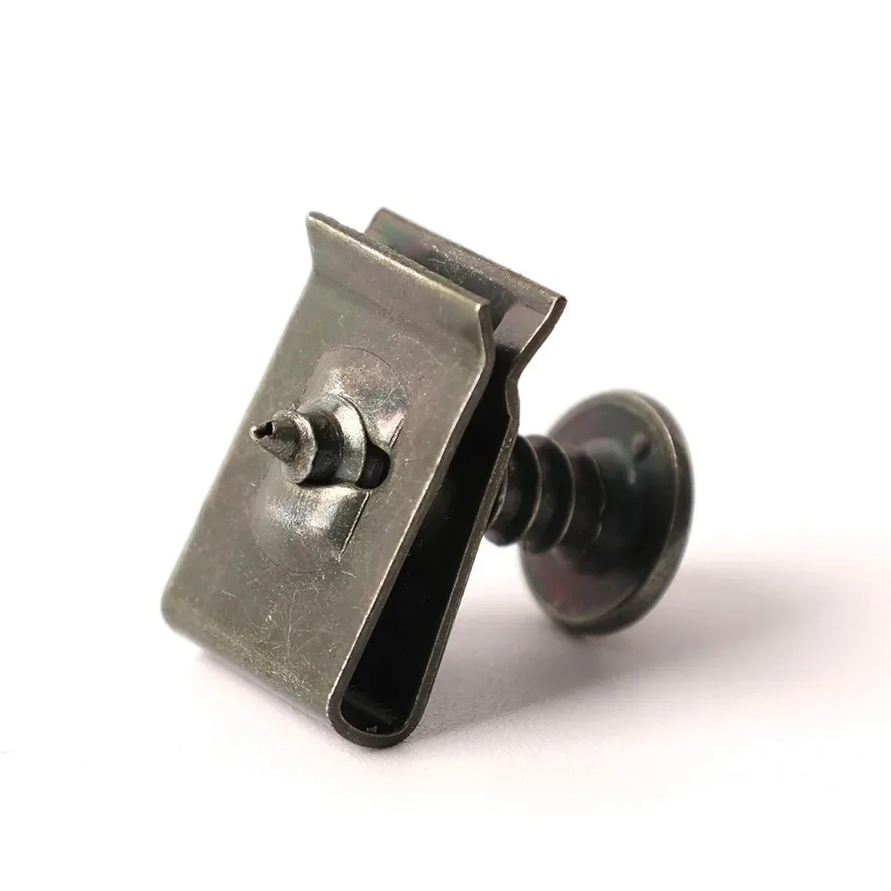 20/40/60Pcs Iron Automotive Screw Fastener Clips Anti Rust Self Tapping Self Tapping Clips Set U-Shaped U-Type Fastener Clips