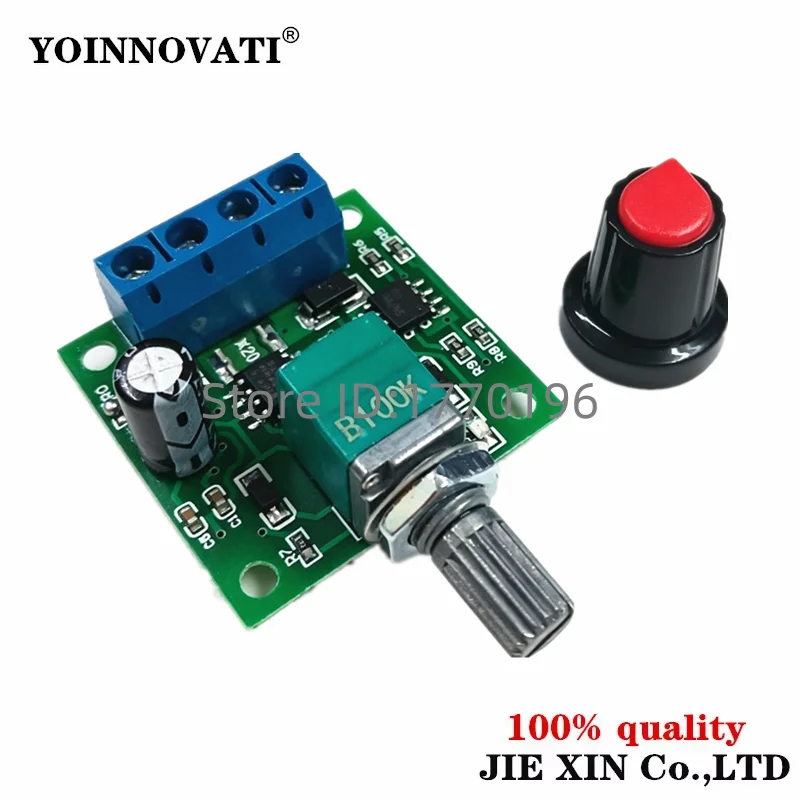 1803BK PWM Motor Speed Controller 1.8V-12V 2A DC Motor Speed Regulator Adjustable Drive Module with Potentiometer On/Off Switch