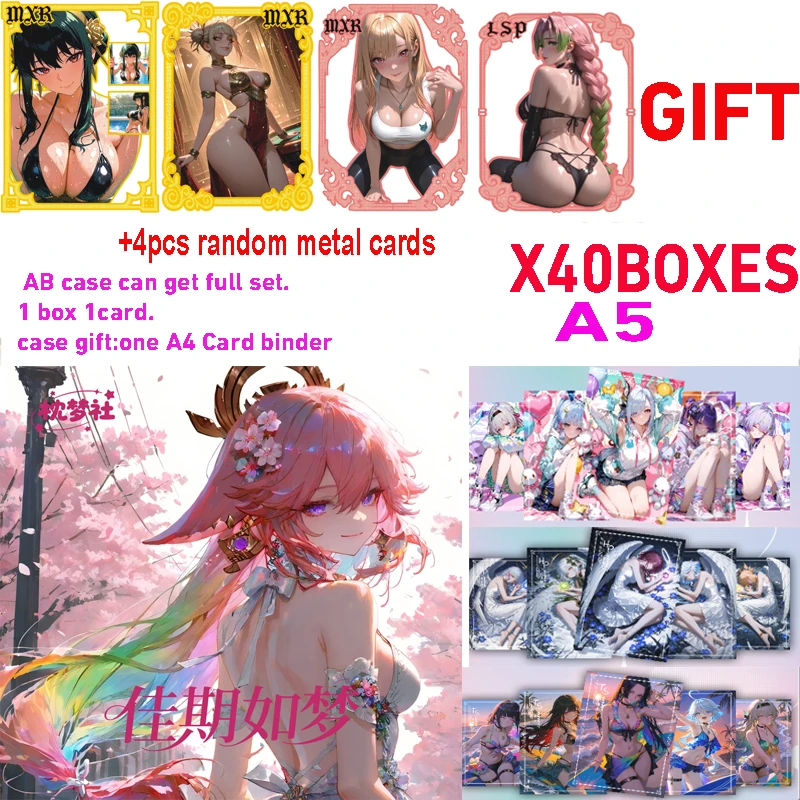 

2025 Newest A5 Acrylic Color Paper Collection Of "A Dream Of A Happy Time" Card Board TCG Sexy Girl Bikini Booster Habbies Gift