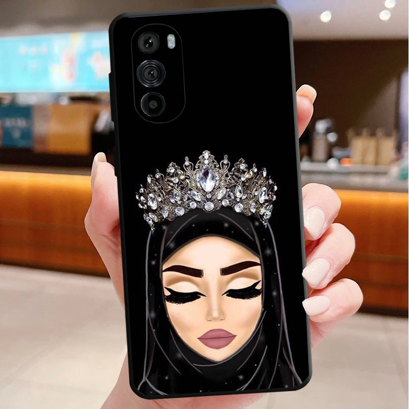 Phone Case For Motorola Edge 50 40 Pro 60 50 40 30 Ultra Neo Fusion Moto G85 G72 G53 G54 G84 G13 G32 Hijab Aesthetic Muslim Girl