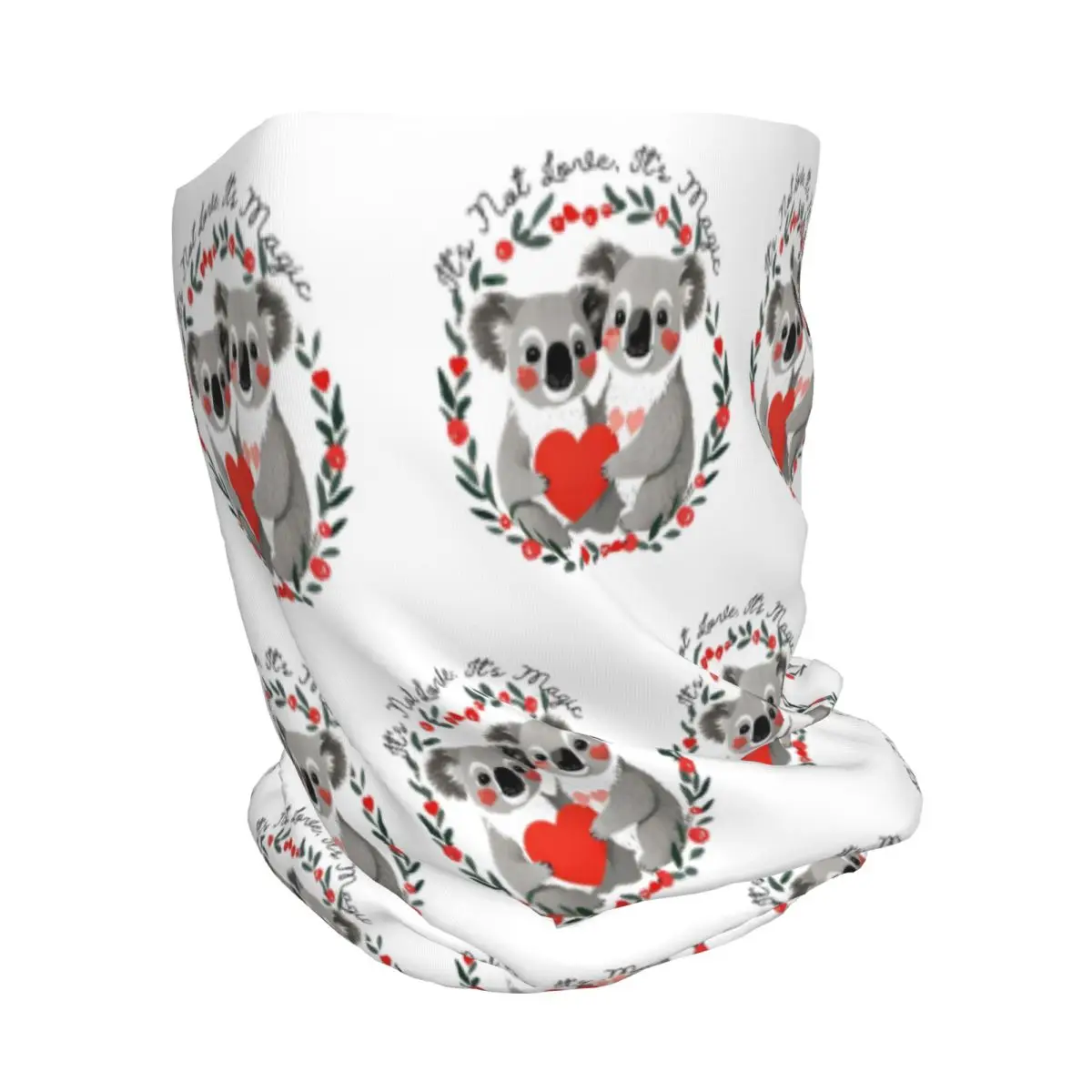 Quirky Valentine's Day Merch Love Redefined Koala Bear Bandana Neck Gaiter Mask Scarf Cycling Scarf Beanies Hat Breathable