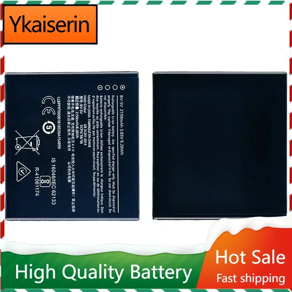 BV-5V 2150mAh Battery for Nokia 1 TA-1047 TA-1060 TA-1056 TA-1079 TA-1066 Battery Batteries + Tracking Number Warranty