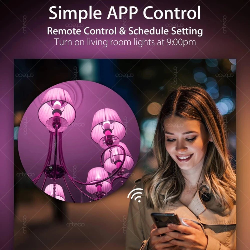 EWelink E14 Led Bulb WiFi Zigbee، مصباح شمعة قابل للتعتيم 3000-6500k RGB، يعمل مع Alexa Amazon Google Home Yandex Alice Smartthing