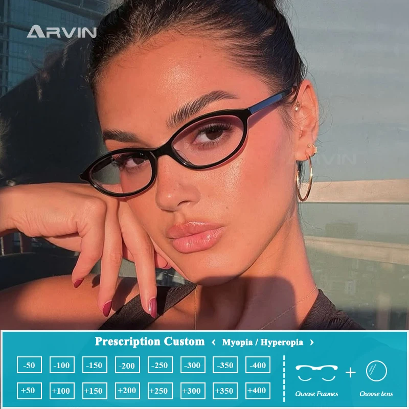

Small Oval Reading Glasses Frame Women Brand Designer Prescription Glasses Transparent Fashion Myopia Eyegalsses
