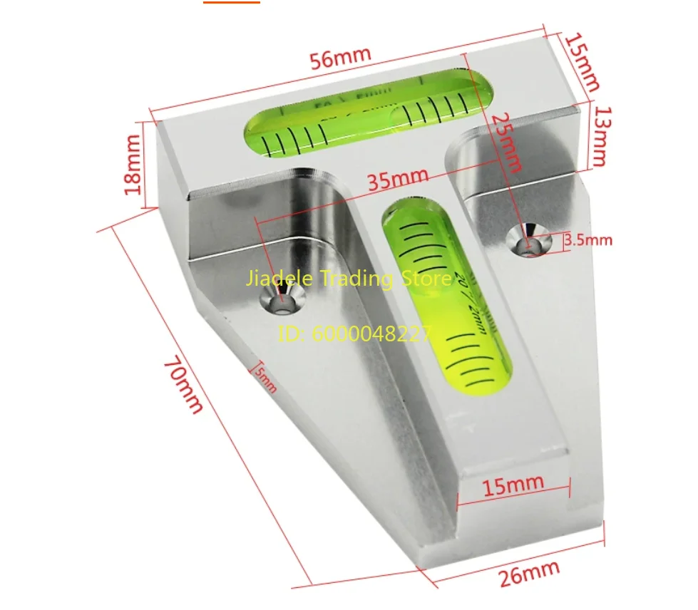 T-shaped all metal level 7018 high-precision level bubble portable  bubble water level