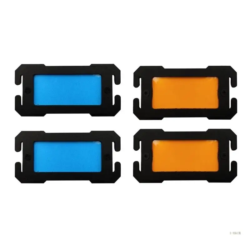 M5TC 2Pieces Glowing Patches Buckles Night Visibility Hunting Vest Patches Buckles