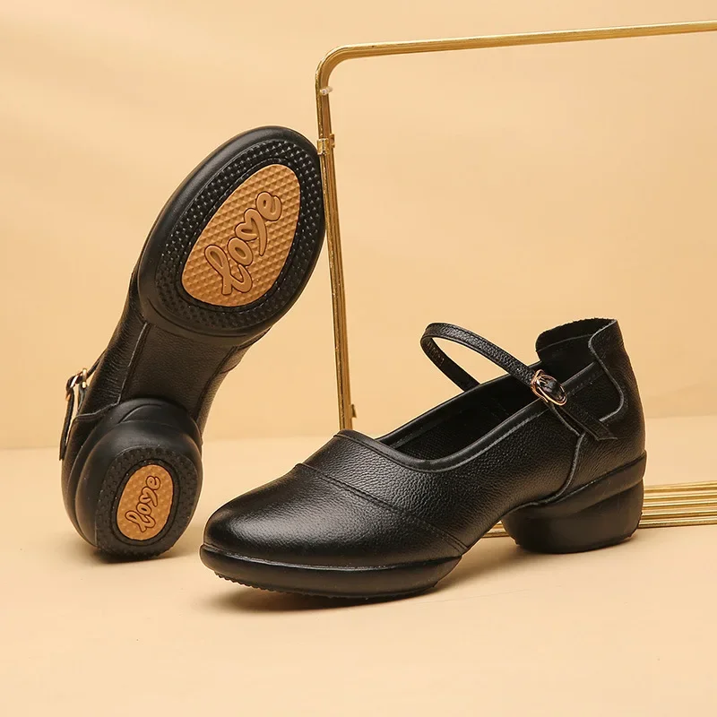 

Summer Modern Latin Dance Net Surface Shoessoft Sole Women for Girls Ladies Ballroom Tango Dancing Shoes Closed Toe Rubber Sole