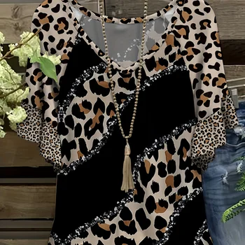 플러스 사이즈 V넥 반팔 티셔츠, 플러스 사이즈 여성 의류, 캐주얼 패션 