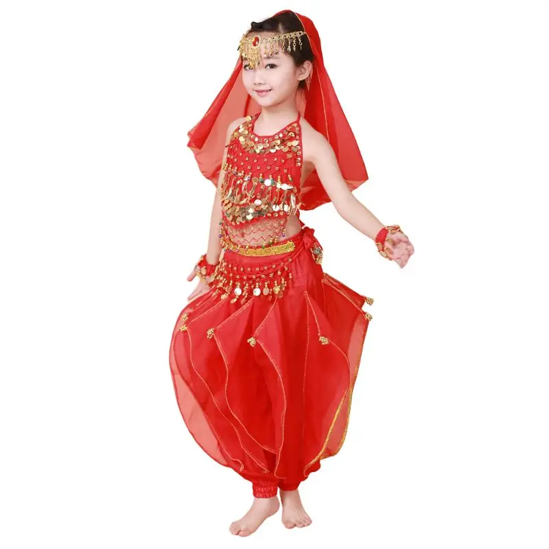 Vila& Yomi Girl\'s Dance Costumes Party Outfit Halloween Costumes Belly Dance Children Dancing Clothes