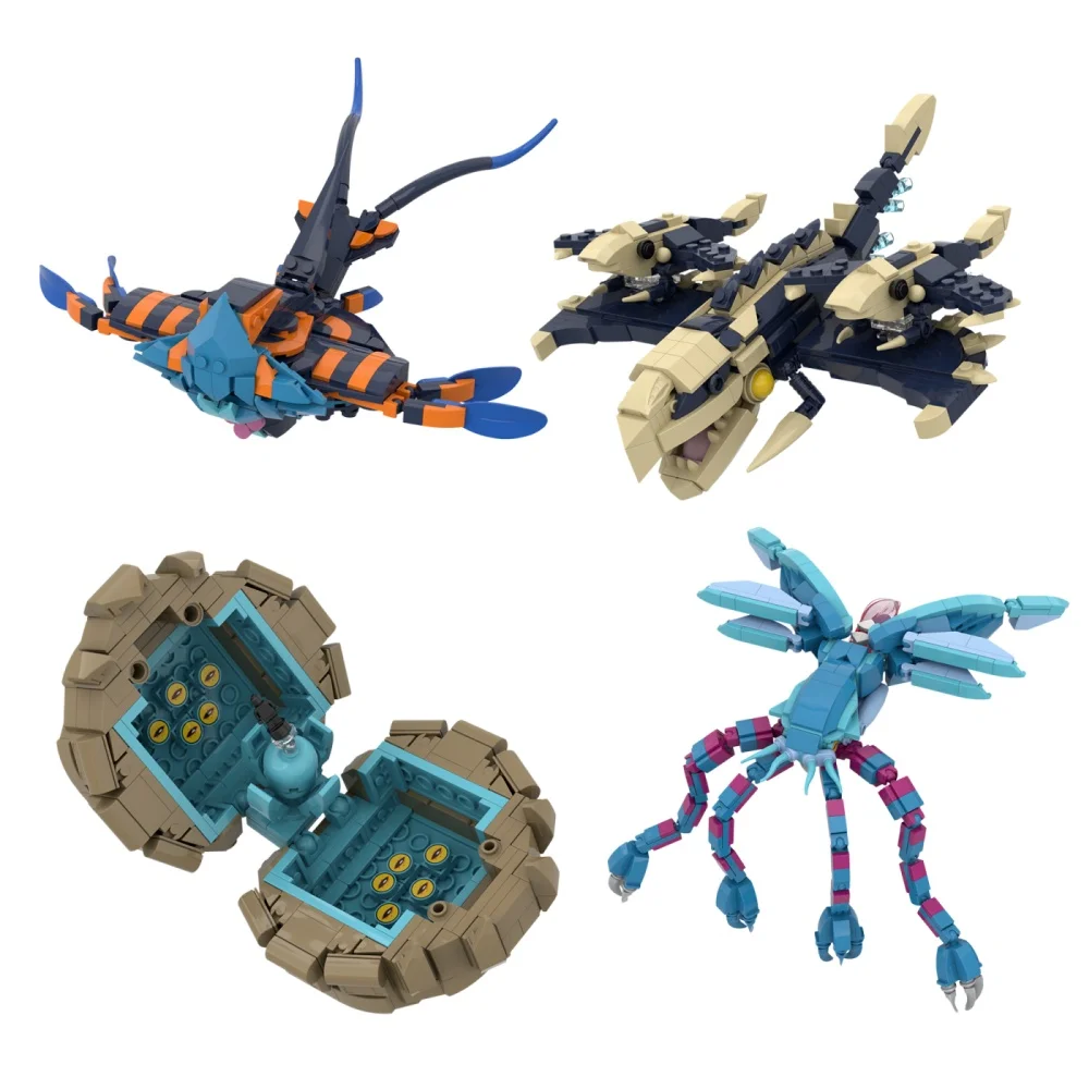 Nuevo 2026 Subnautica Bloop Sea Monster Sea Eater Leviathan El Gran Maja, Bloques de Construcción de Subnautica, Juguete para Niños y Fans, Regalo