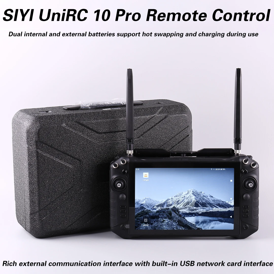 SIYI UniRC10 Pro Large Screen Handheld Ground Station Remote Control Three Frequency Band Strong Picture Transmission
