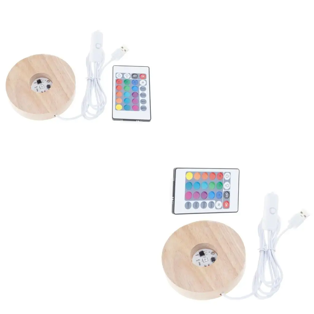 Novelty Resin Display Adjustable Light Base with Remote Control LED 12 Colors RGB DIY Night Light for Home Decor