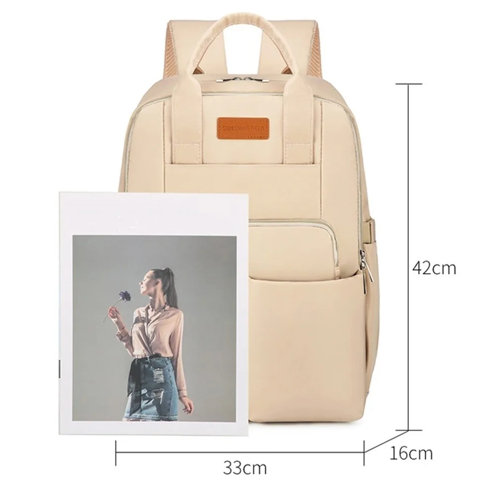 Simple Large Capacity Mommy Bag with Bottle Insulation Bag Waterproof Backpack Multifunctional Storage Bag Travel