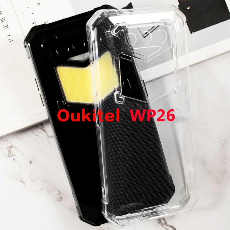 

Soft Black TPU Case For Oukitel WP26 Back Cover Matte Pudding Silicone Caso Transparent Phone Case For Oukitel WP26 Funda 6.58"