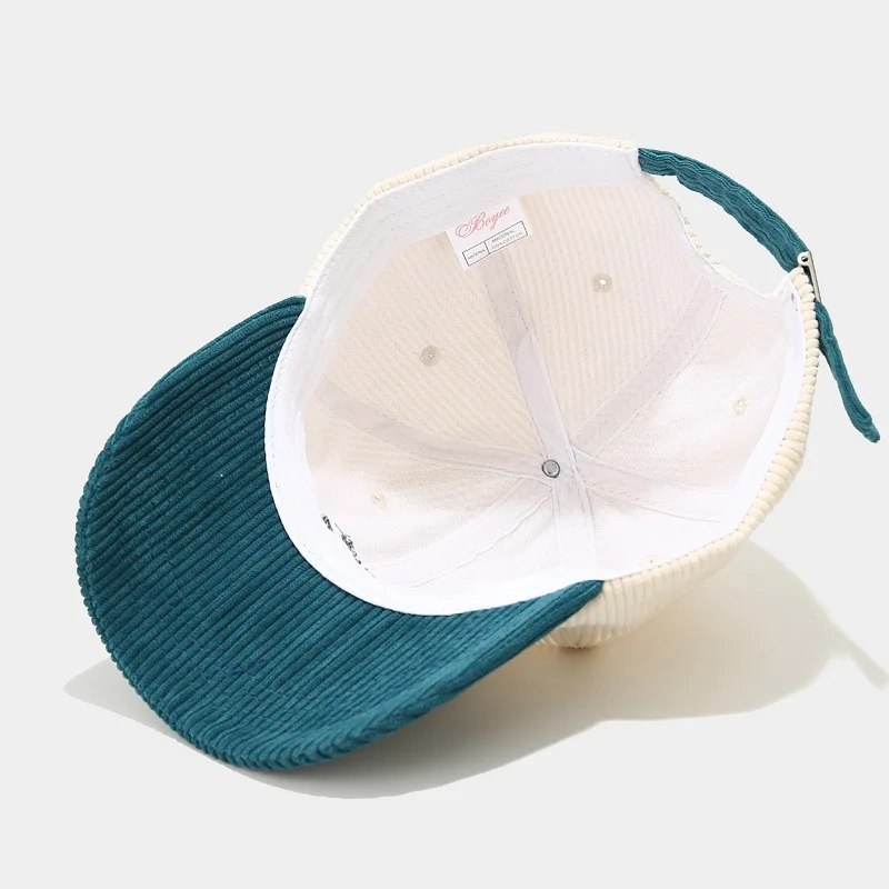 WONDER Embroidery Baseball Caps Fashion Boys Girls Corduroy Green Snapback Caps Women Men Outdoor Streetwear Sun Hat Hip Hop Hat