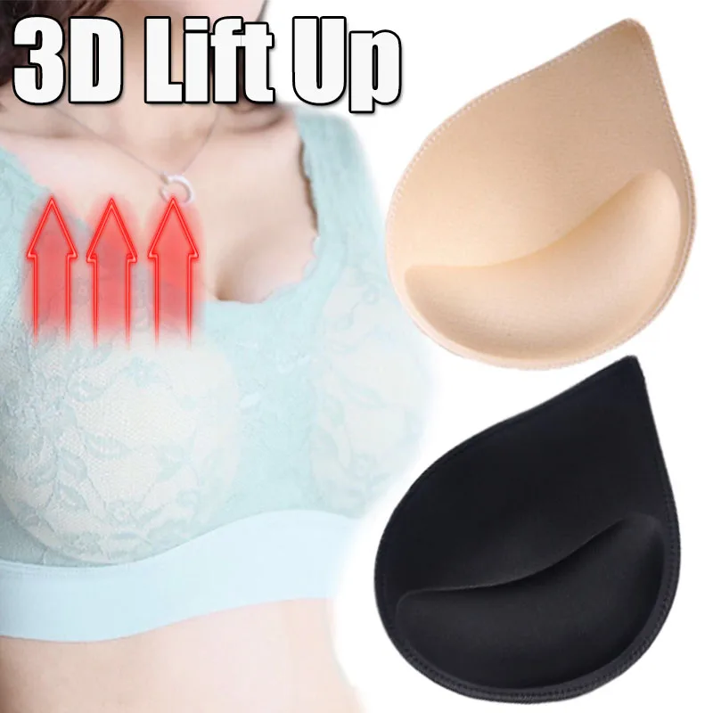 

3D Push Up Sponge Bra Pad inserts for Bikini Women Sports Cups Bra Underwear Small breast Lift Bra Lining Swimsuit Bra Insert