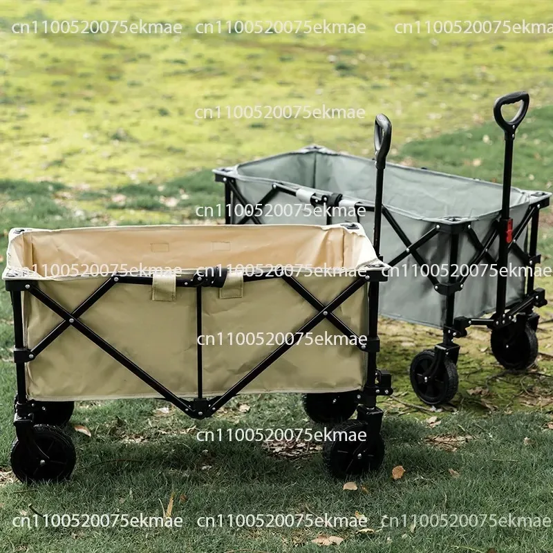 Camping Stall Truck Wheel Collection Model Camper Camp Trailer Folding Picnic Truck Hand Pull Truck