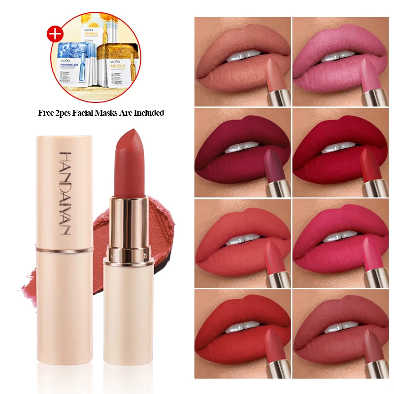 

8 colors of matte lipstick waterproof not easy to stain easy to color sexy red lipstick lip makeup cosmetics