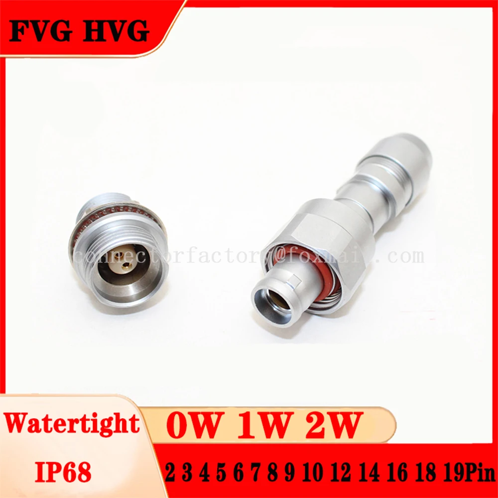 

FVG HVG 0W 1W 2W High Pressure Deep Sea Underwater 300 Meters Watertight IP 68 Aviation Metal Dock Cable Wire Connector