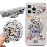 One Piece Luffy Magnetic Folding Mobile Phone Grip Holder Cute Lazy Desktop Retractable Ocket Pocket Support for Magsafe IPhone