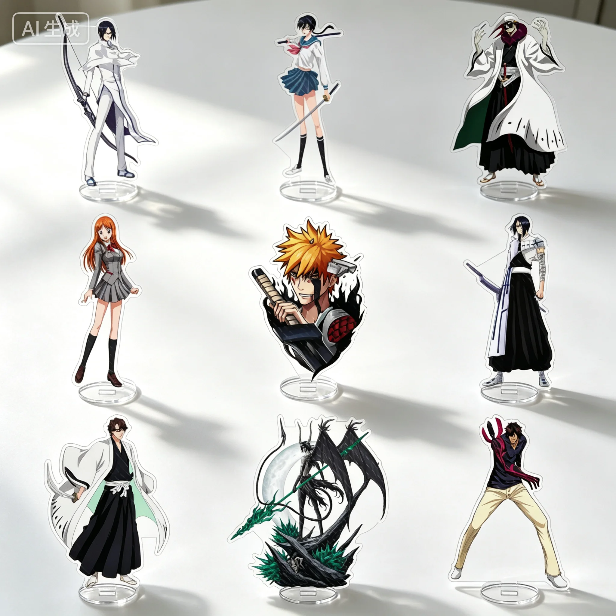 Anime BLEACH Ichigo Kurosaki Uryū Ishida Acrylic Stand Model Plate Keychains Desktop Ornament Gifts For Friends