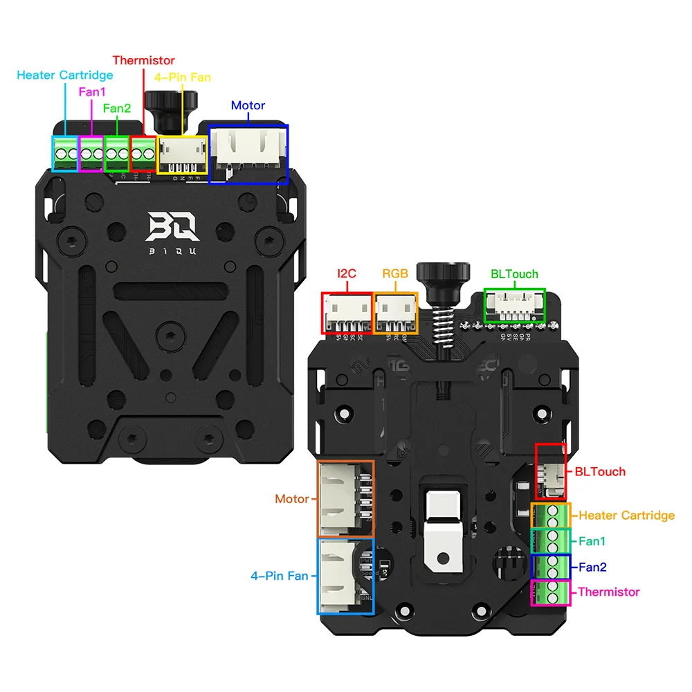 Imagem -05 - Bigtreetech-mudança Rápida Ferramenta Cabeça Upgrade Eremita Crab Pode V2.0 h2 V2s Extrusora Ender Cr6 E3d Hemera Bowden Mk8 Hotend