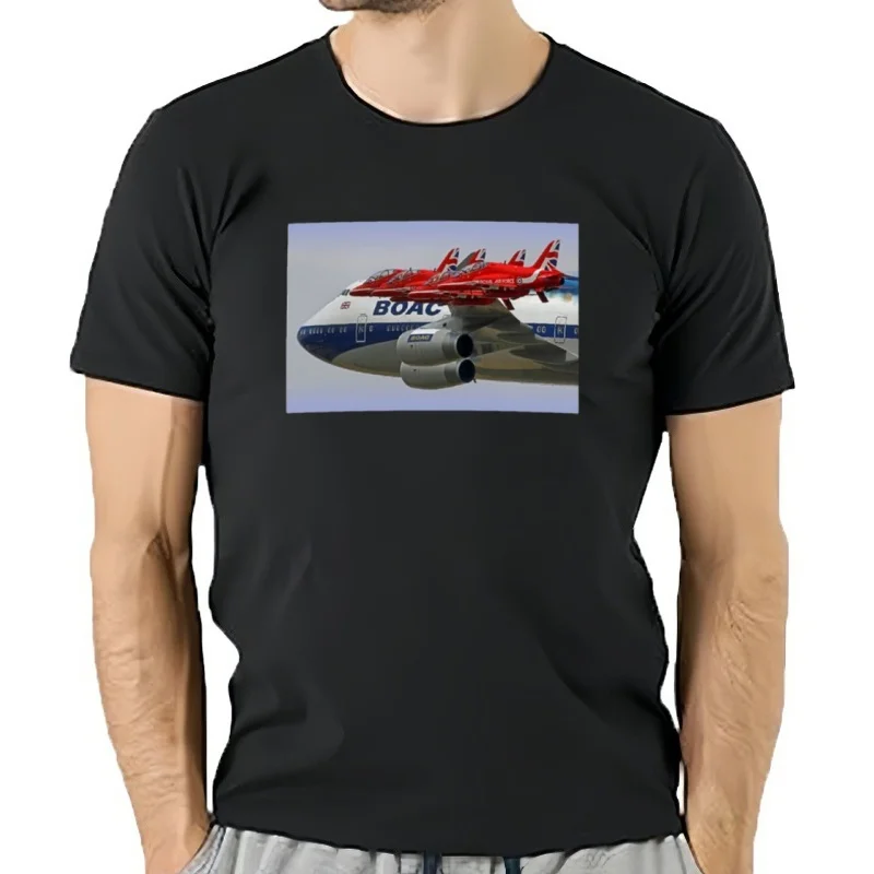 Boac-Camiseta Con Las Flechas Rojas Flypast - 3 Para Hombre, Camiseta Con Design Personalizzato, Su Propio Sudor, 747