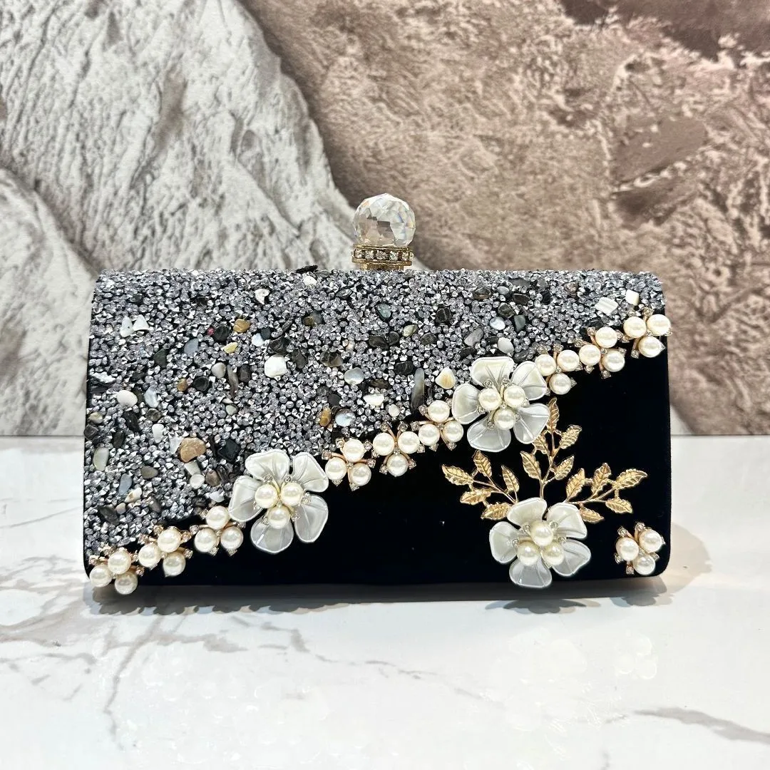 Diamond-Encrusted Women's Banquet Clutch Bag, Luxury Celebrity Dress, Messenger Bag (Not Sold Individually)