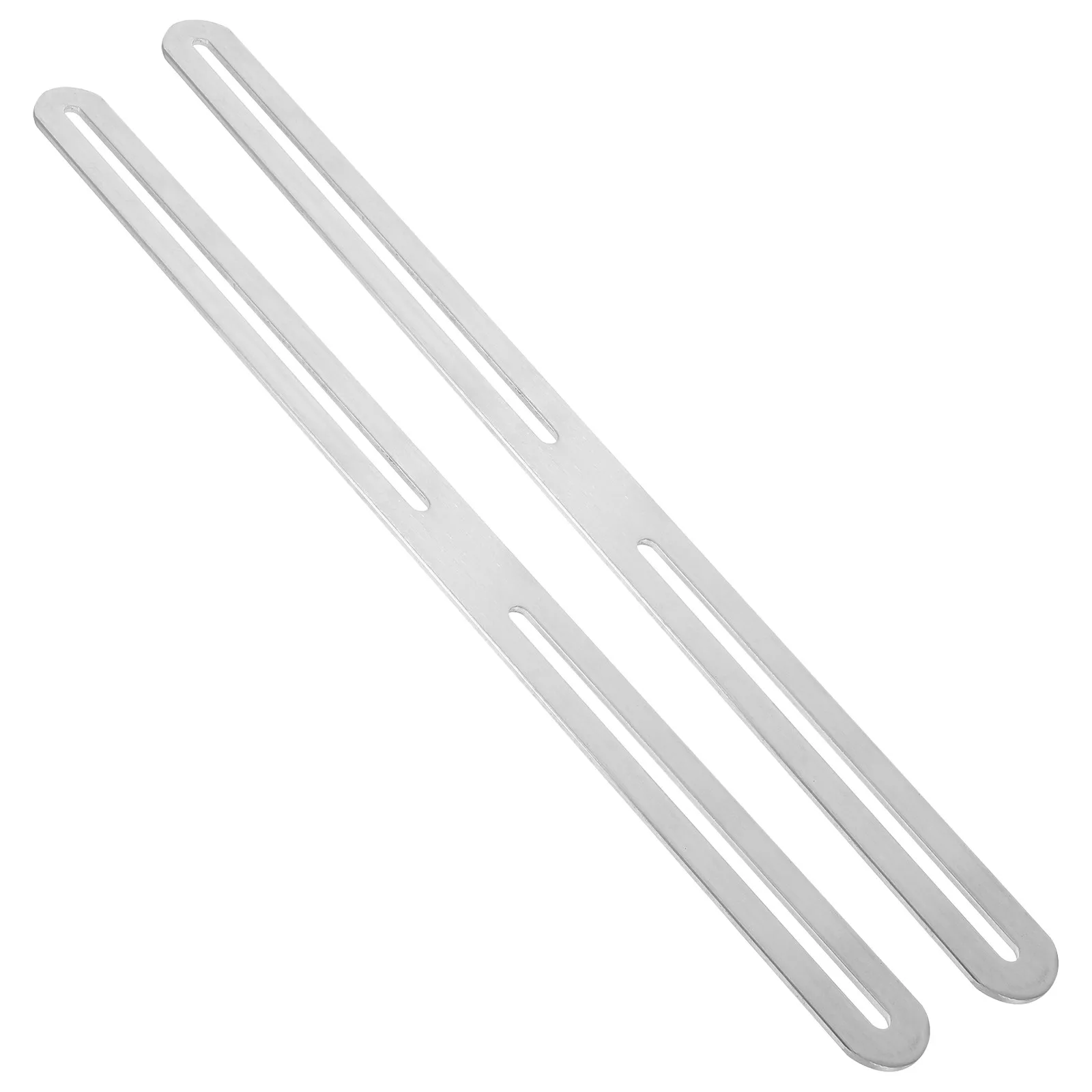 2Pcs Stainless Steel Sliding Mending Plate Set Adjustable Corner Bracket for Fence Mailbox Installation Secure Flat Mounting