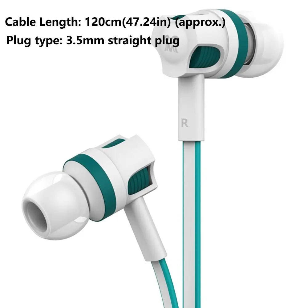 سماعات أذن محمولة 3.5 ملم مع ميكروفون ستيريو داخل الأذن سماعة إلغاء الضوضاء سماعة رأس سلكية بجهير عميق