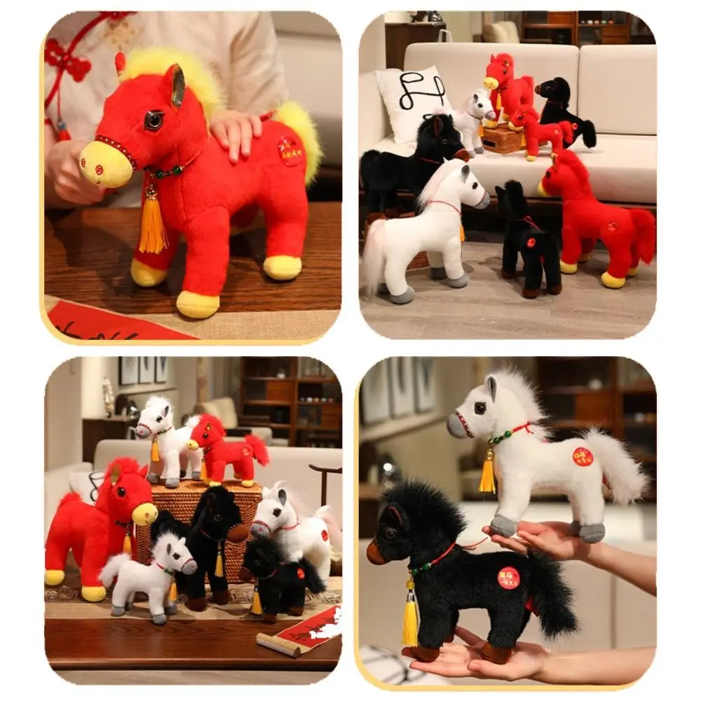 

New PP Cotton Horse Long Mane Attractive Eyes Pony Dreamy Super Cool Standing Foal Birthday Gift