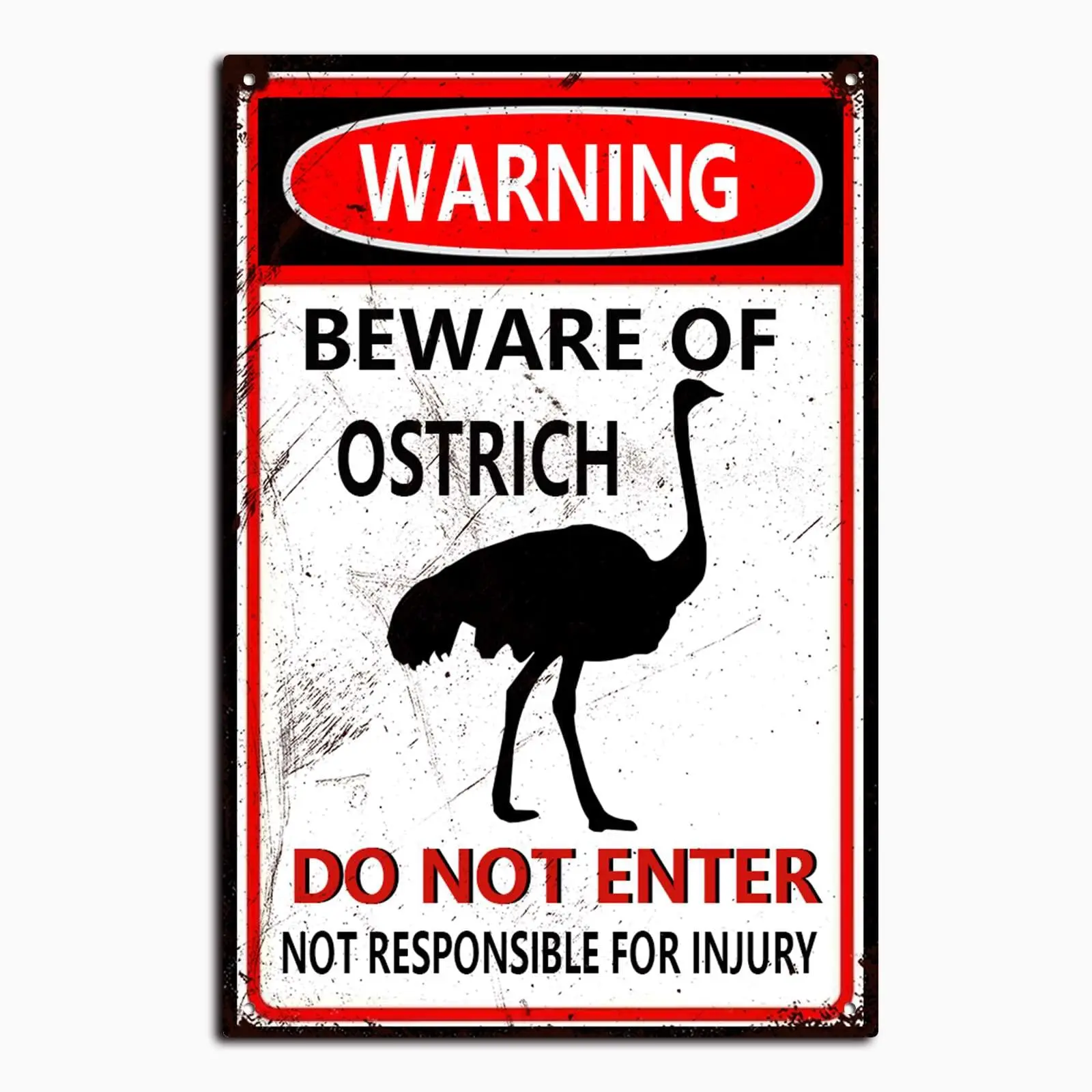 

Остерегайтесь страусиных наружных металлических знаков, пересечение животных страусиных знаков-для всех ограждений и украшения стен 8x1 2 дюйма/жестяной знак