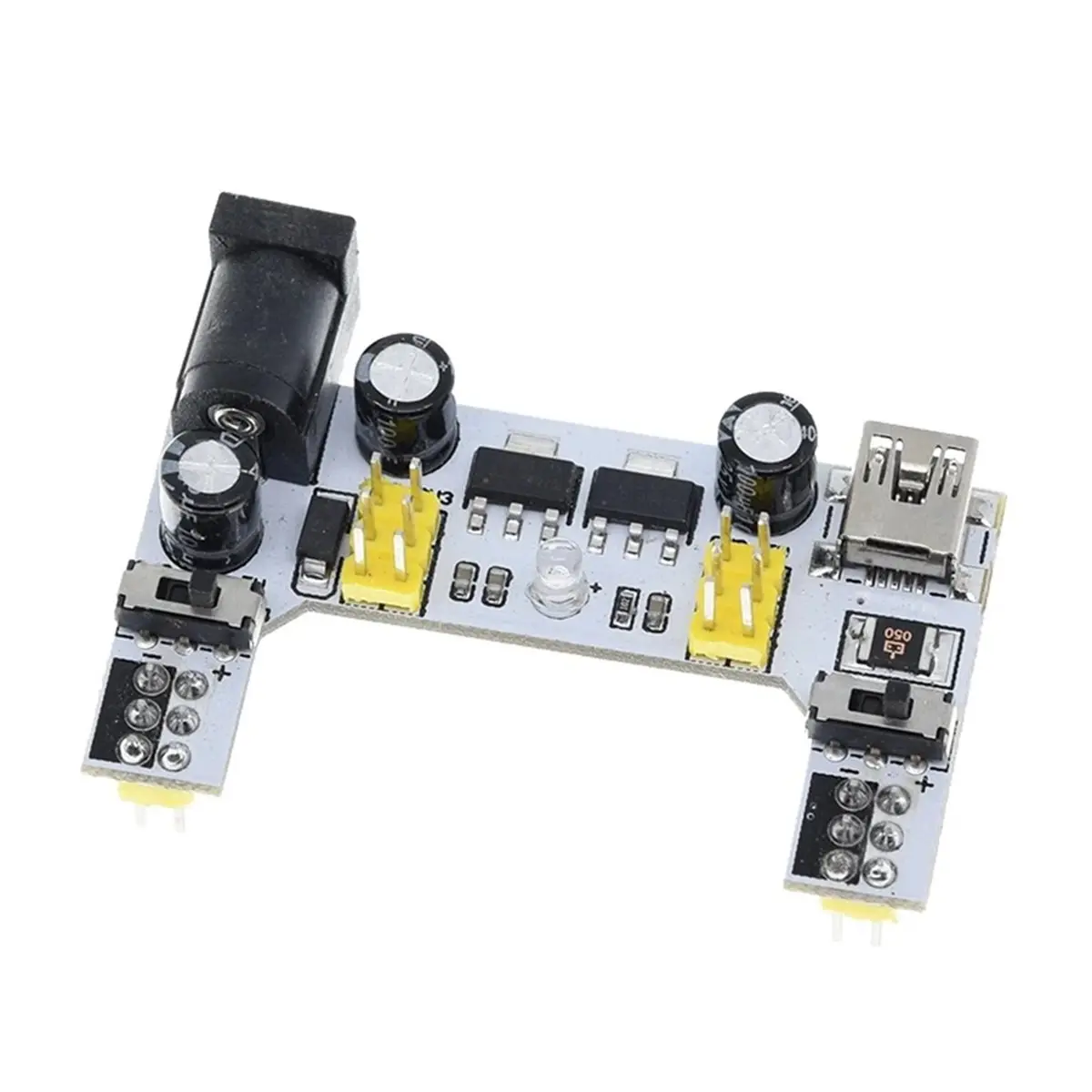 Compatible MB102 Breadboard Power Supply Module - 2-Way 3.3V/5V Output for Solderless White Breadboard Prototyping