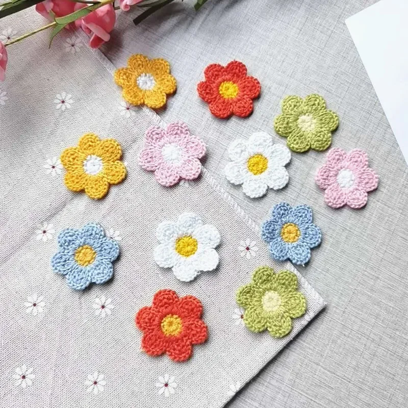 Appliques de fleurs pour bricolage, chapeau, vêtements, leggings, fournitures de couture, vêtements de sauna, patchs décoratifs, 35mm, 50 pièces par lot