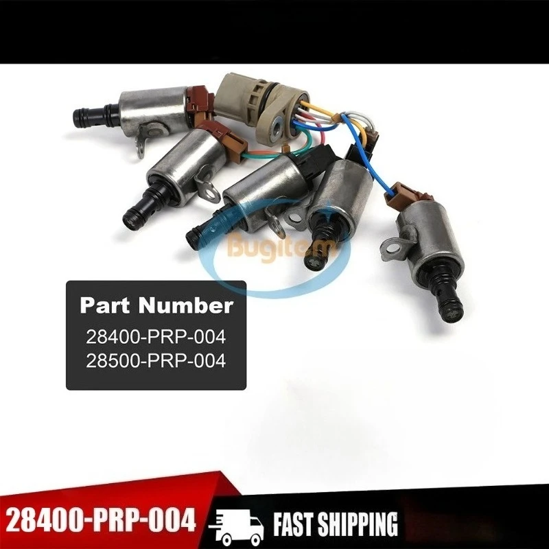 

5PCS 28400-PRP-004 28500-PRP-004 Transmission Shift Solenoid Valve & Wiring Harness For Honda Accord 03-12 CR-V 02-14