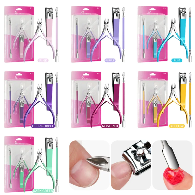 

3PCS/SET Nail Art Cuticle Scissor Sets Stainless Steel Dead Skin Scissors Nail Remove Skin Pliers Specialized For Nail Repair
