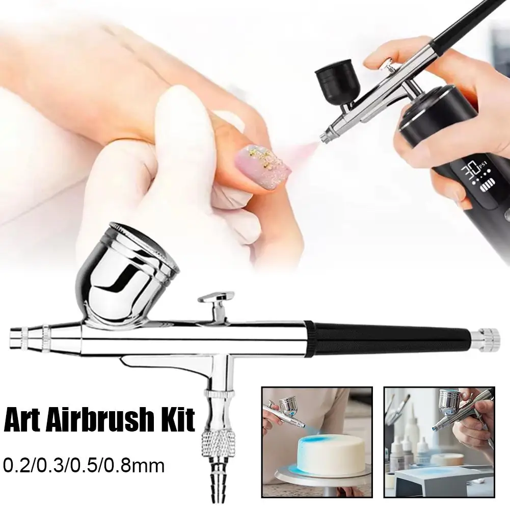 

HD-130 External Adjustment Artistic Spray Pen Set Model Painting and Nail Art Kit 0.2 0.3 0.5 0.8mm