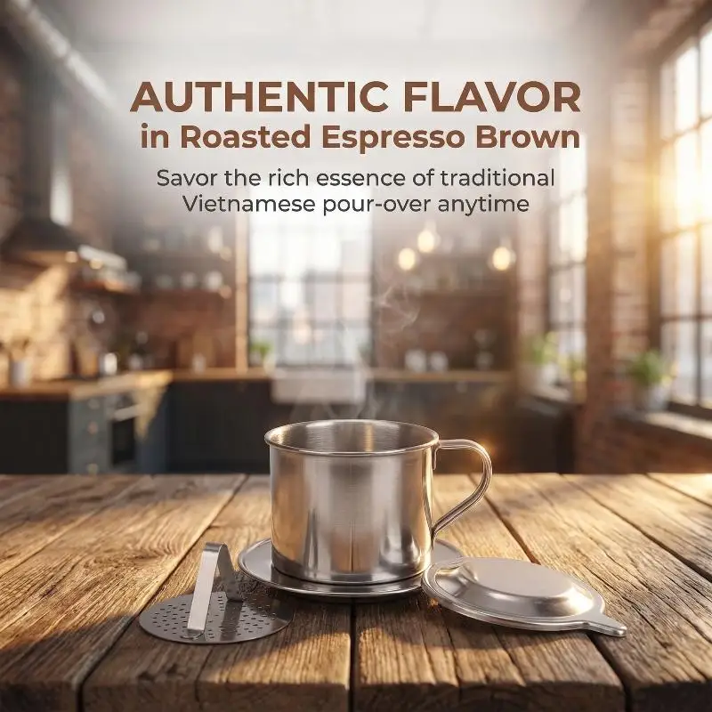 Coffee Filter Mesh Vietnamese Dripper Maker Portable Infuse Cup for Home Office Easy Use