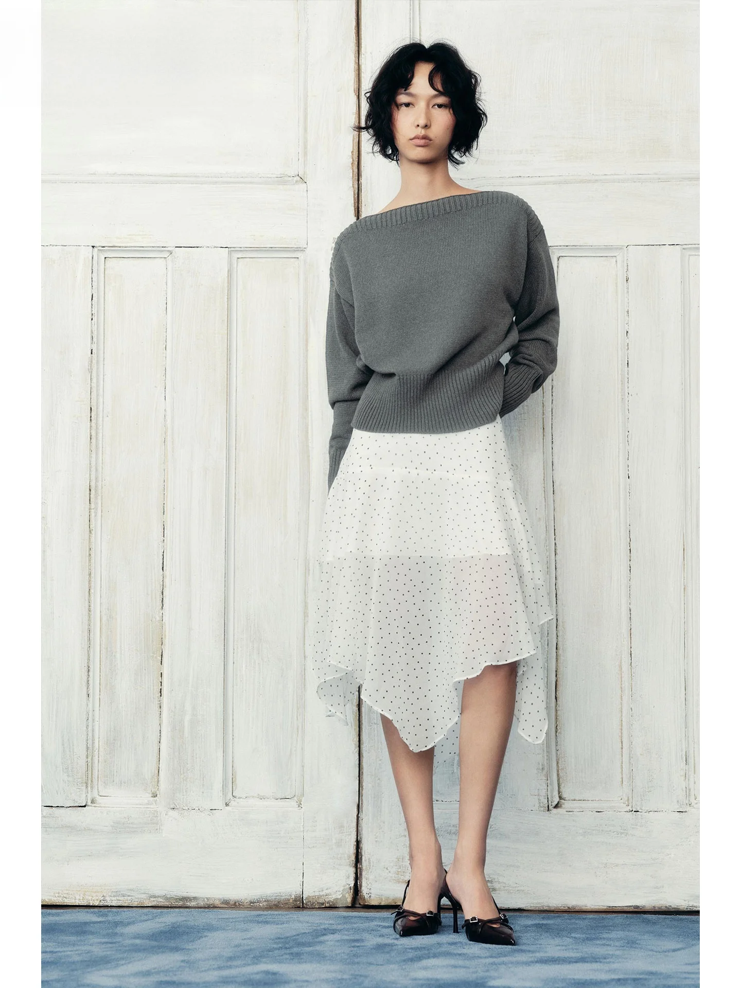 

ZAPRHA Faionable Loose Long Sve Knitwear Pure Color One-oulder Women's Sle Gentle Sle Autumn New Arrival